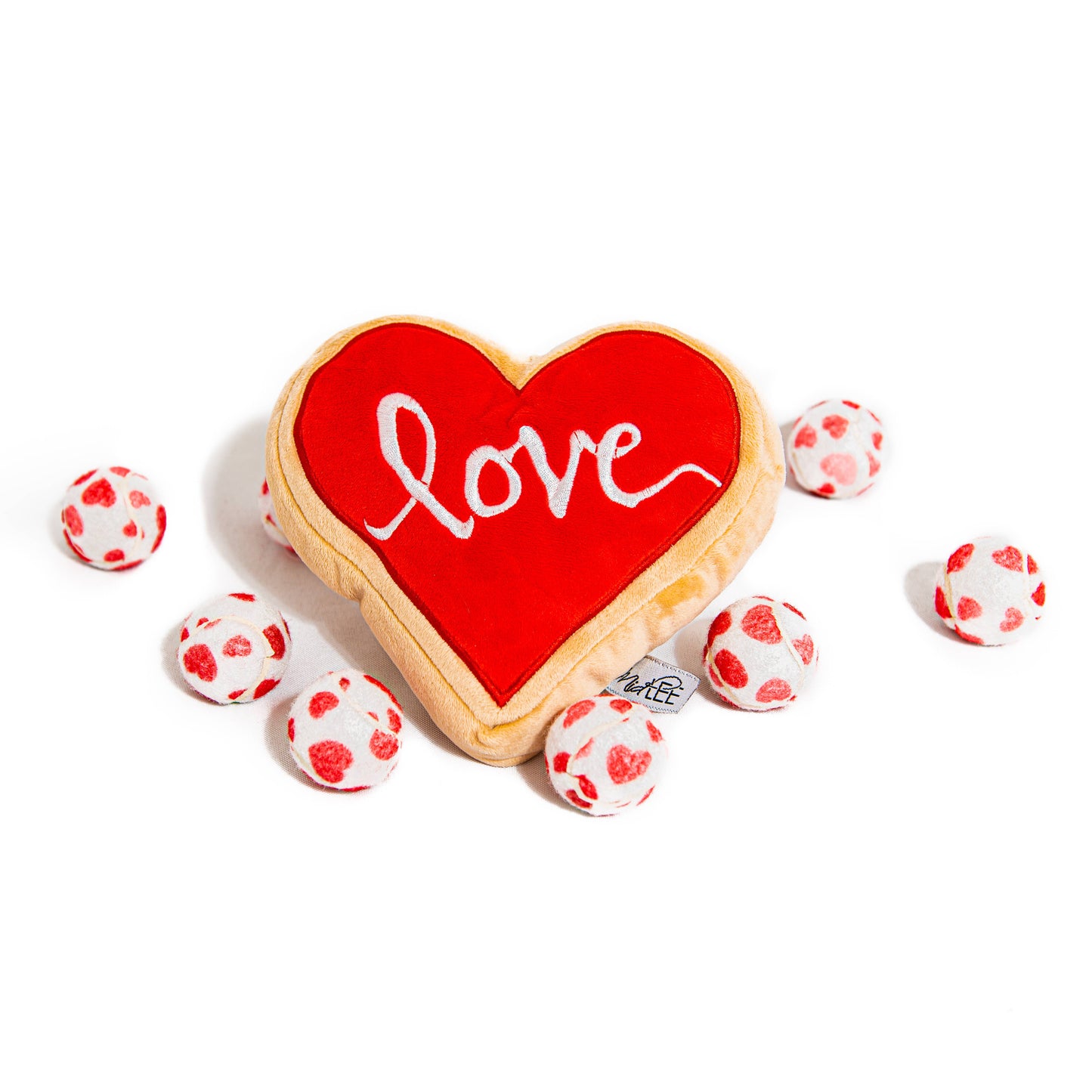 Valentine's Hearts Dog Tennis Balls: Regular
