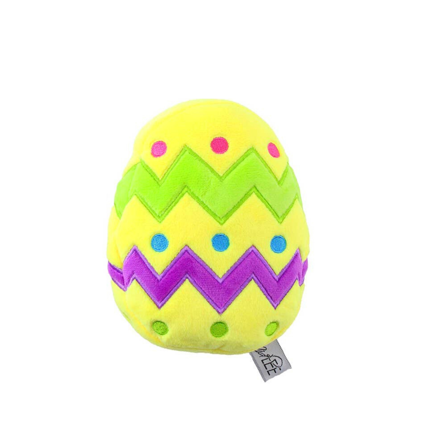 Plush Easter Egg Dog Toy with Squeaker