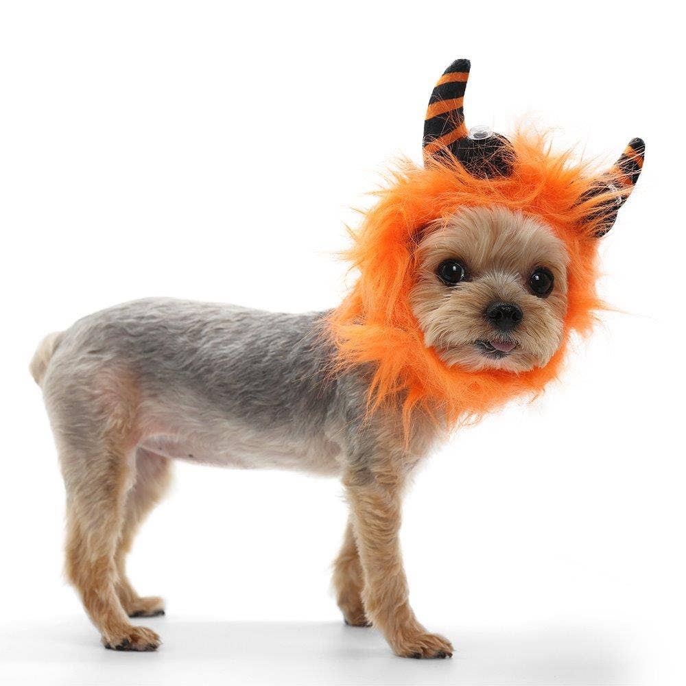 Furry Monster Hat Orange