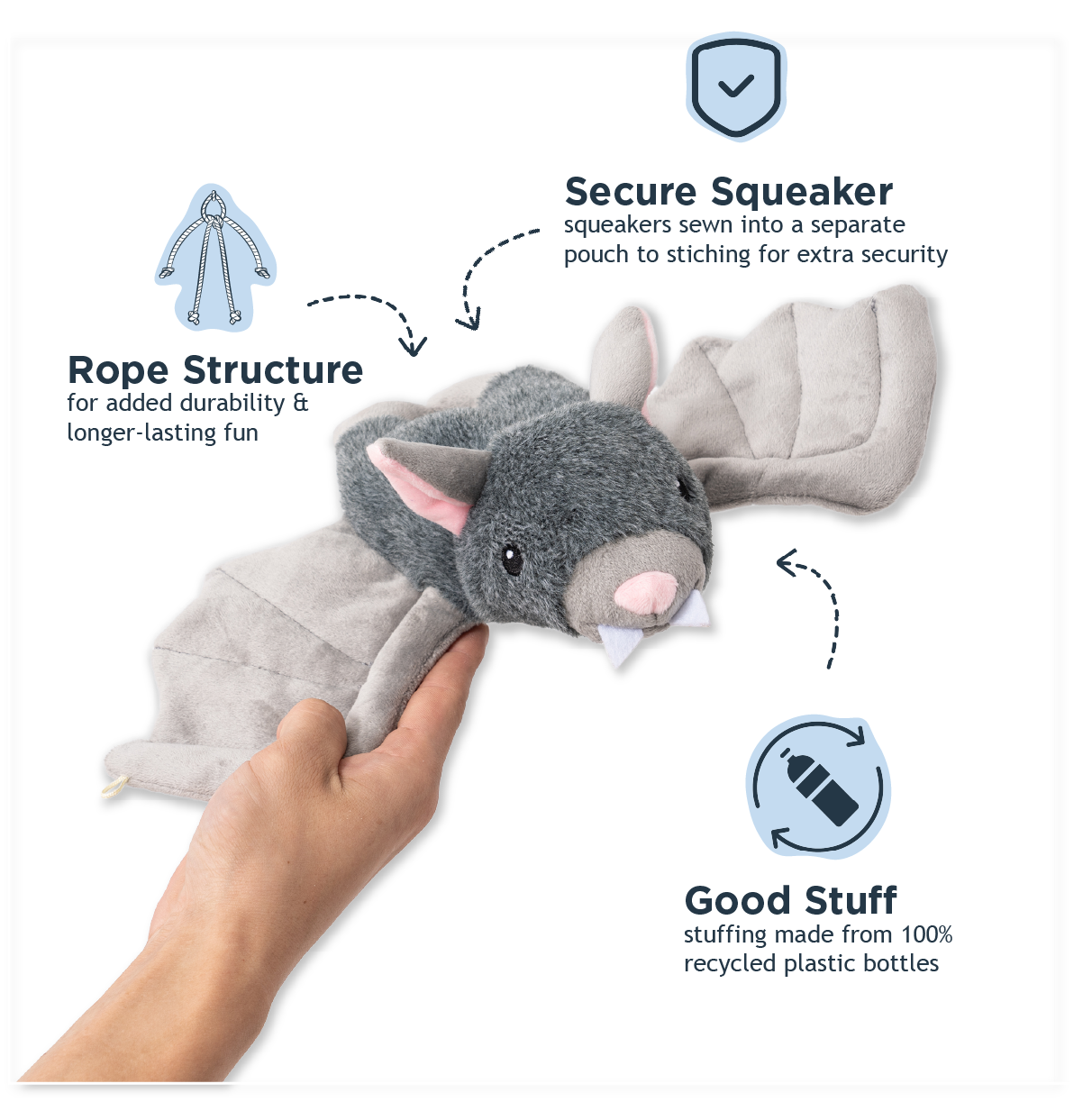 Bat Fling and Fetch Toy for Dogs