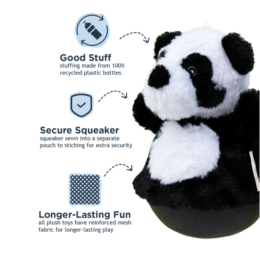 Panda Roly Poly Dog Toy
