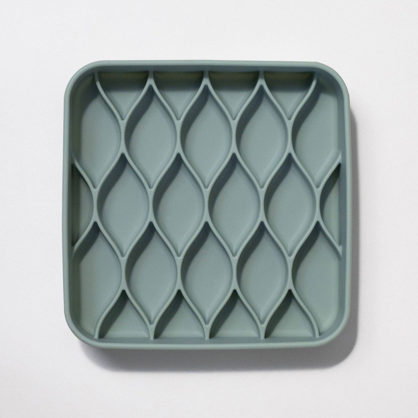 Dogged - argyle slow feeder bowl - seafoam