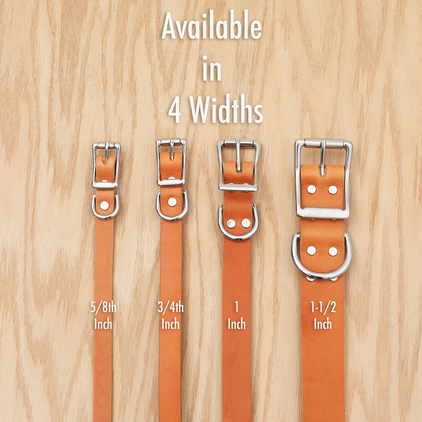 Black Leather Dog Collar Belt Buckle Style