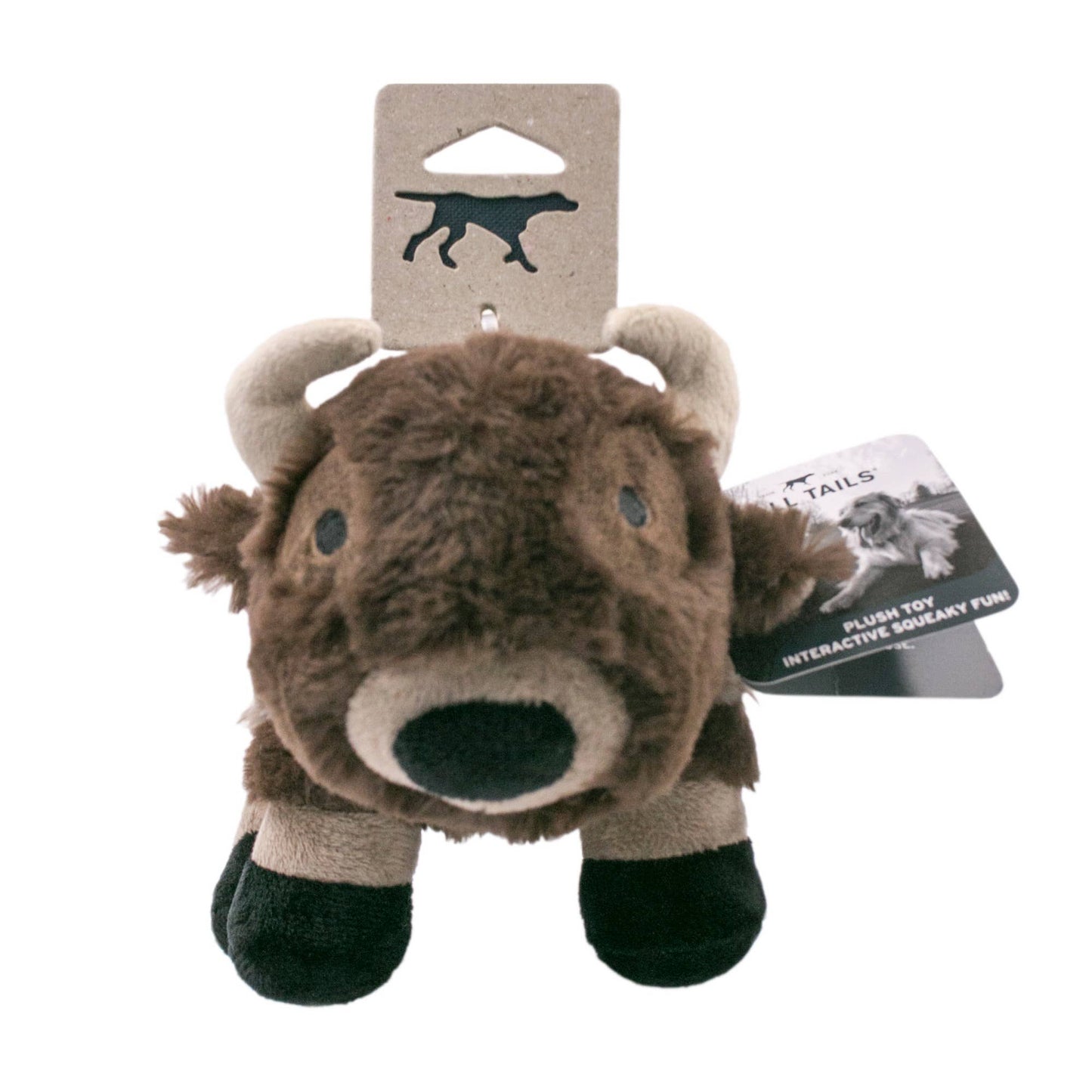 Tall Tails Plush Buffalo Squeaker Toy 9"