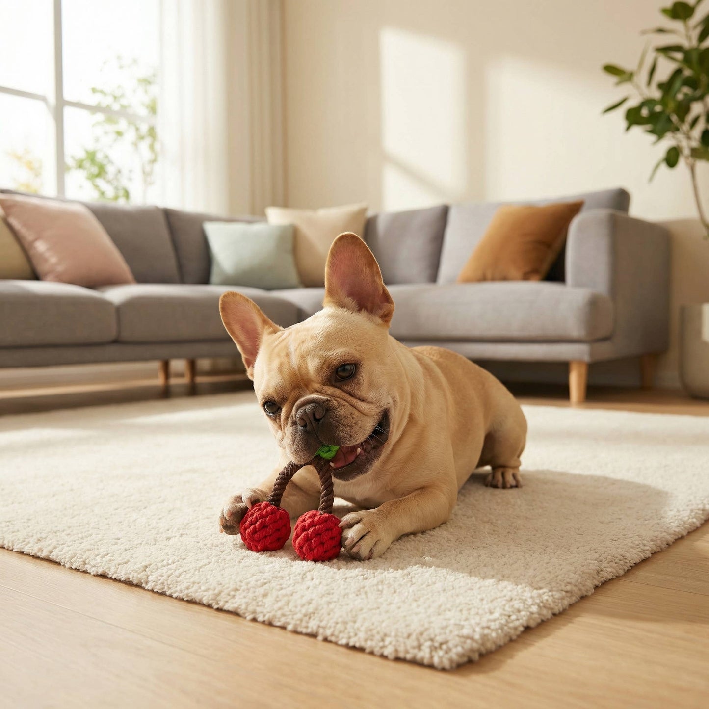Handcrafted Cherry Pet Rope Toys | Sustainable | Small Pets