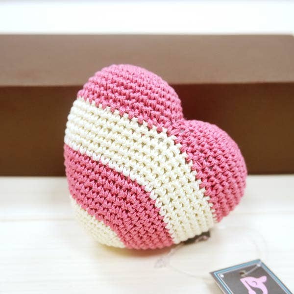 Crochet Toy - Stripy Heart