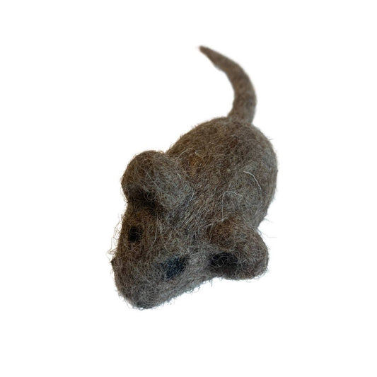 Hand felted woolly mouse