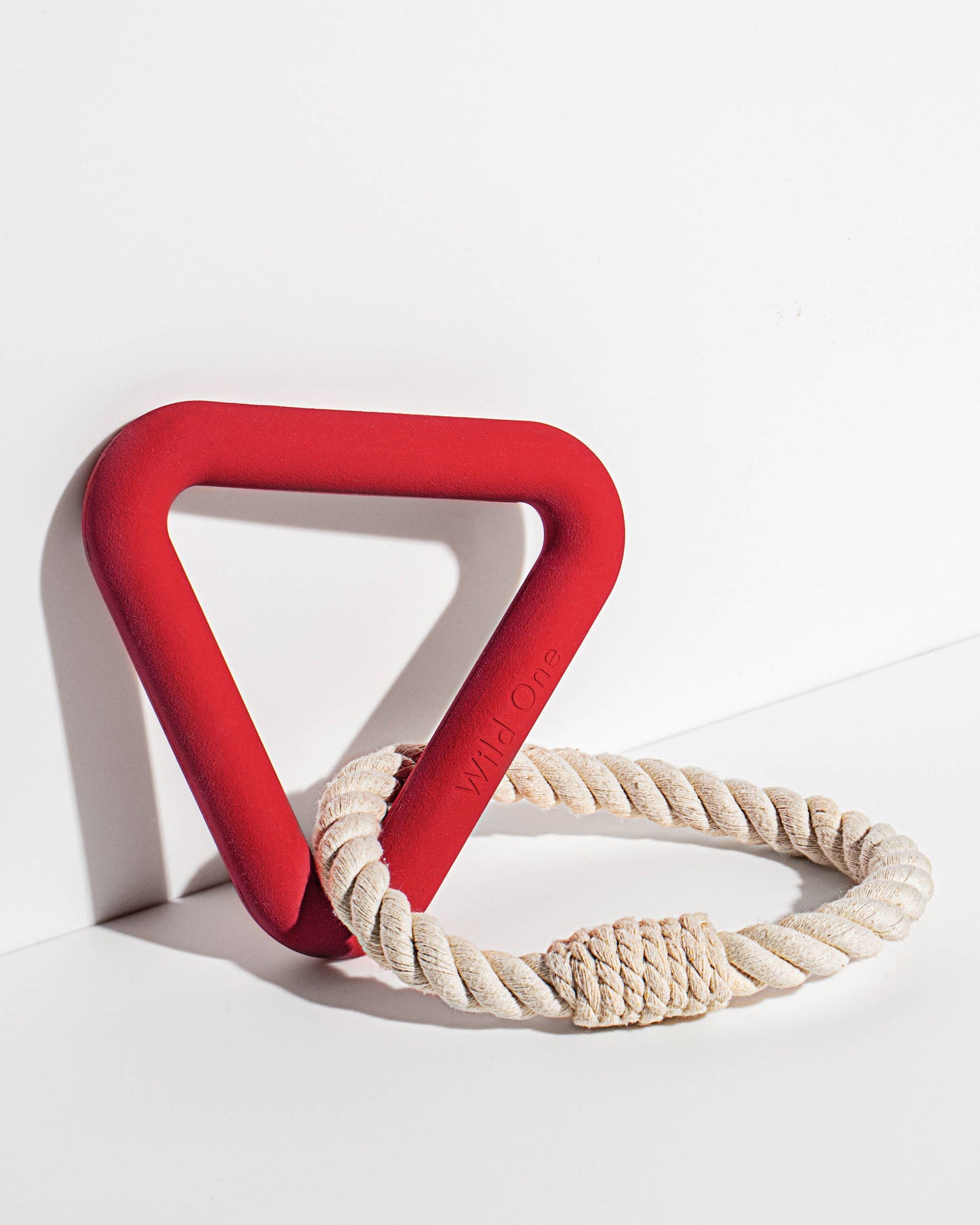 Triangle Tug Dog Chew Toy: SMALL / Strawberry
