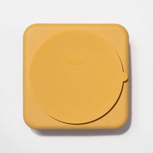 Dogged - argyle slow feeder bowl - marigold (limited edition)