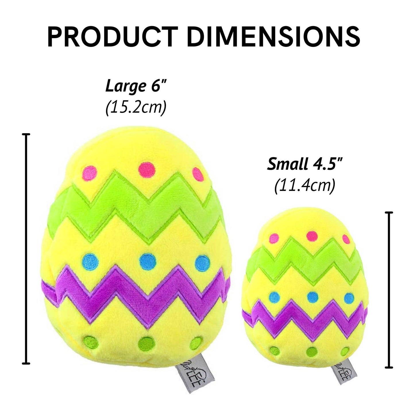 Plush Easter Egg Dog Toy with Squeaker