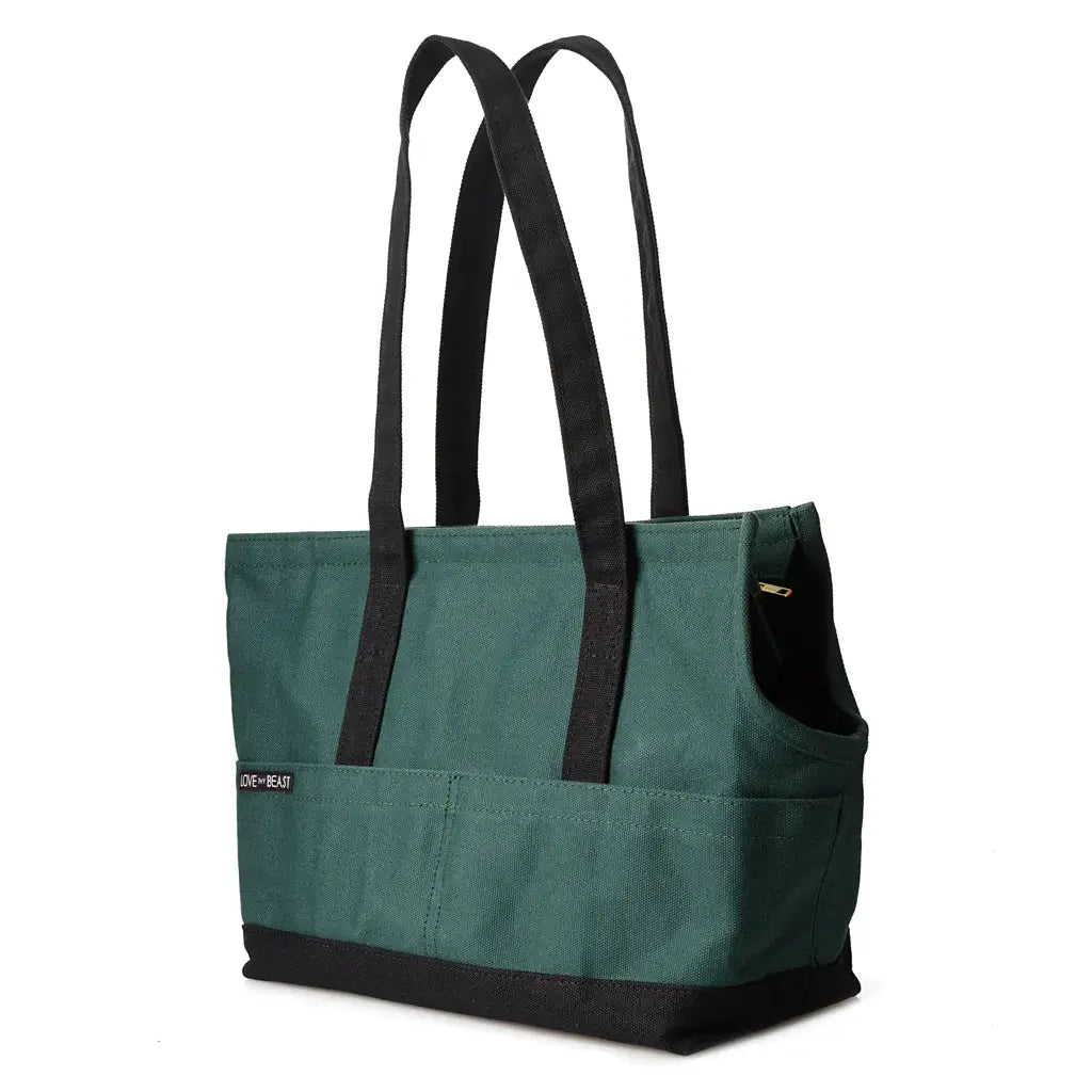 Canvas Pet Tote Fern & Black