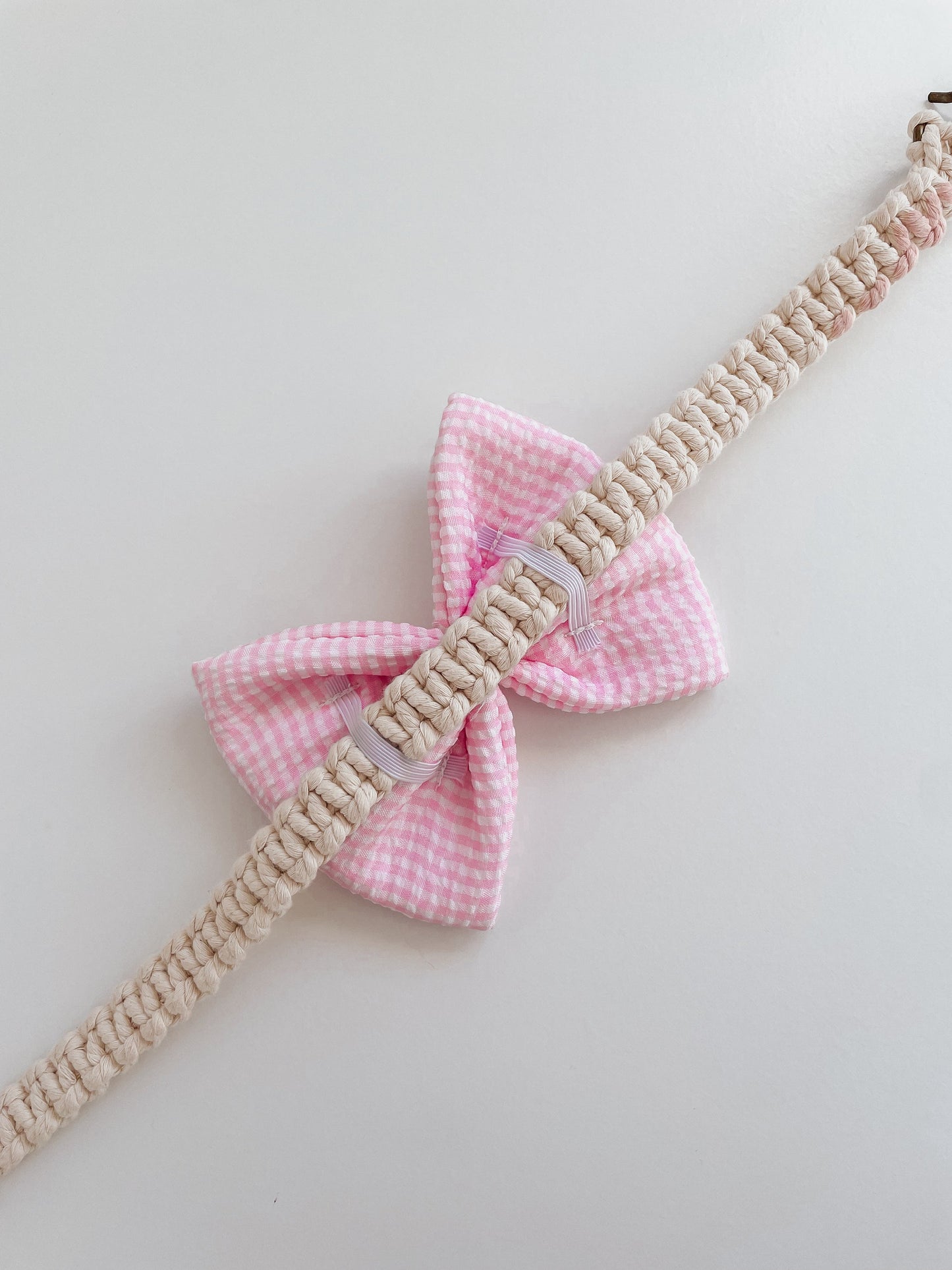 Halipup PINK Seersucker-Bowties