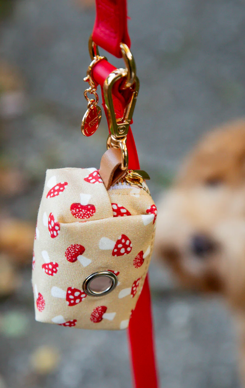 Sunny Tails - Red Shroom Poop Bag Holder