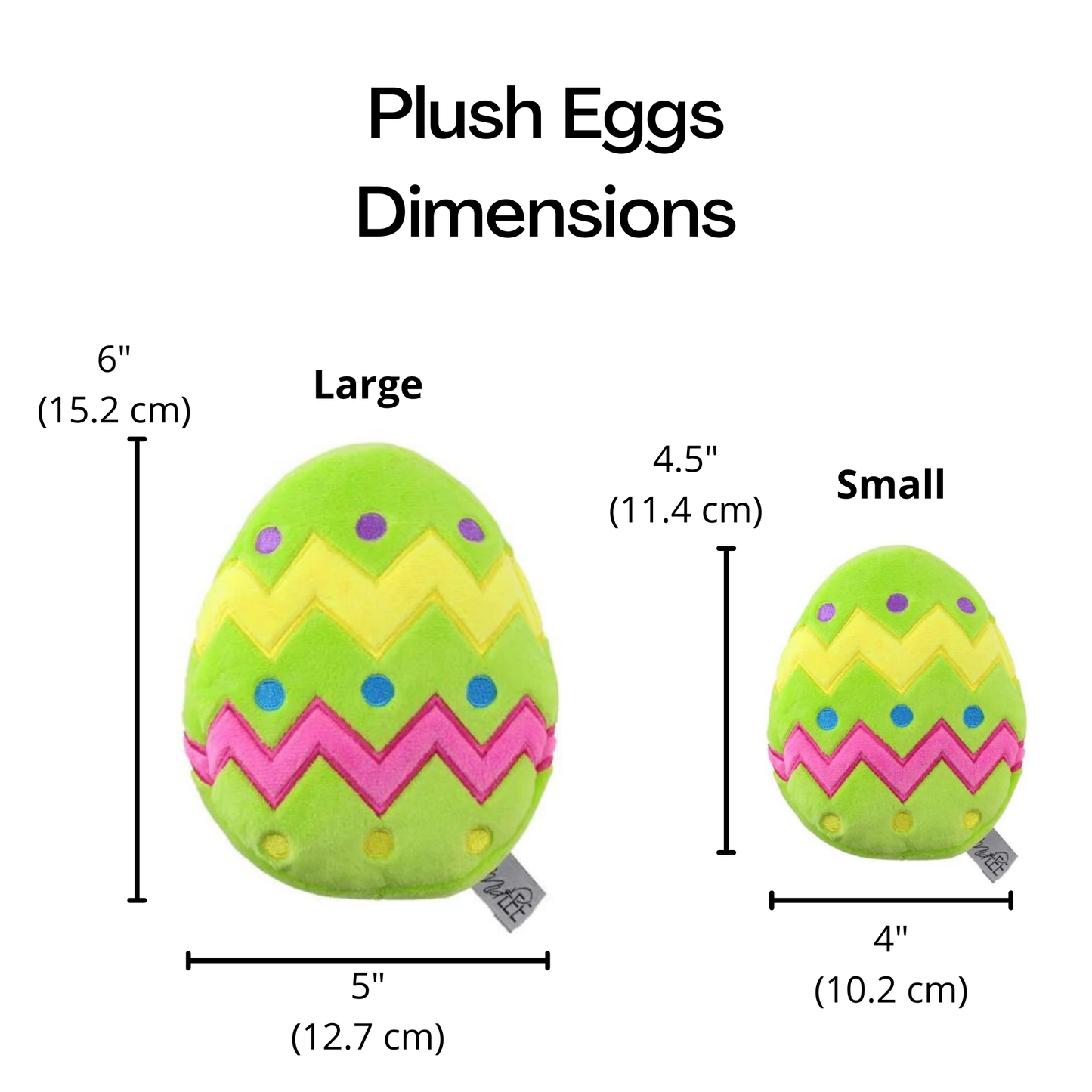 Plush Easter Egg Dog Toy with Squeaker