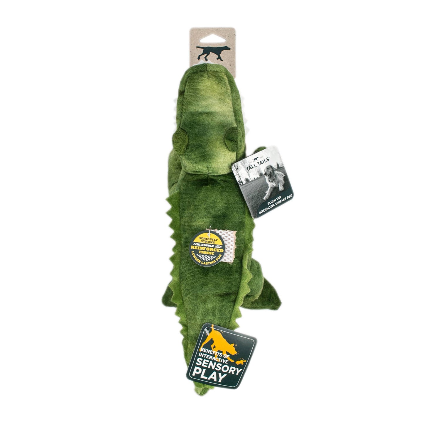 Tall Tails Crunch Plush Gator Dog Toy - 15"