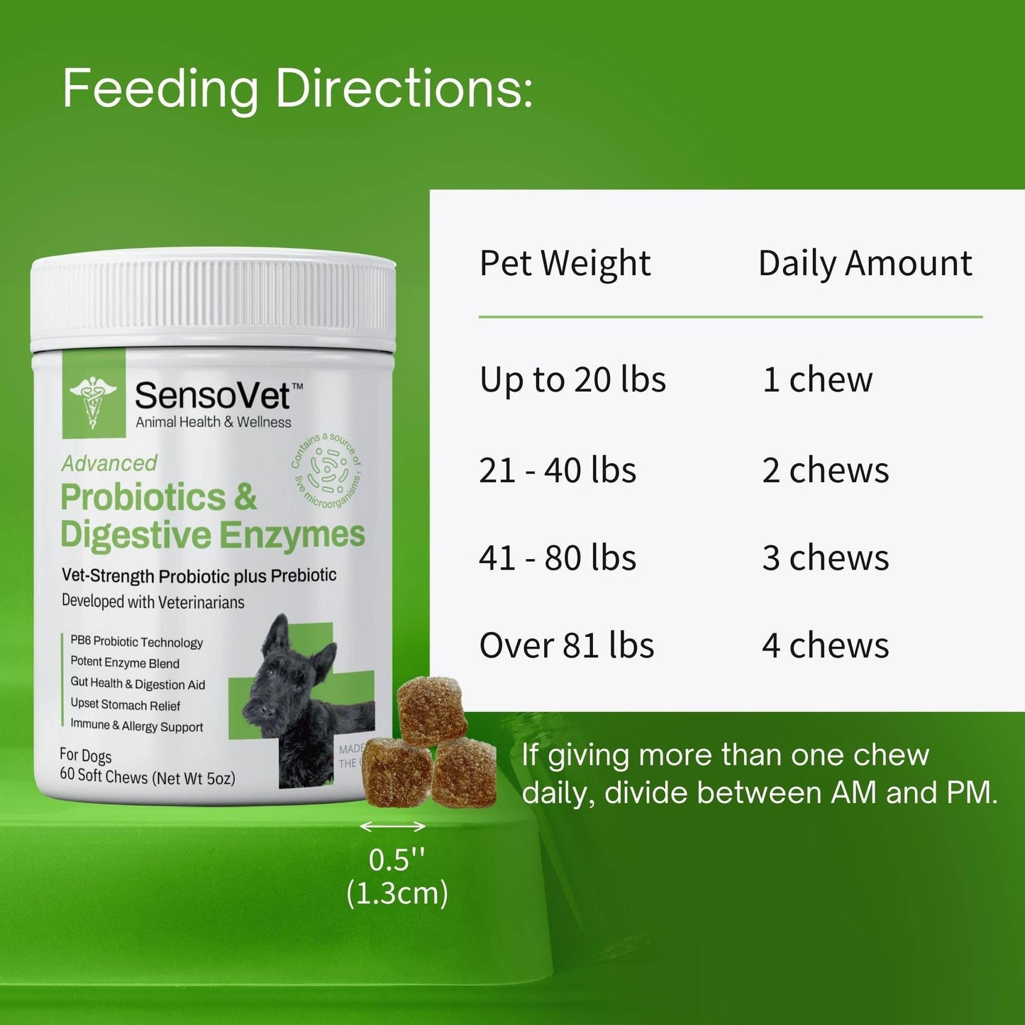 Advanced Probiotics & Digestive Enzymes Soft Chews for Dogs