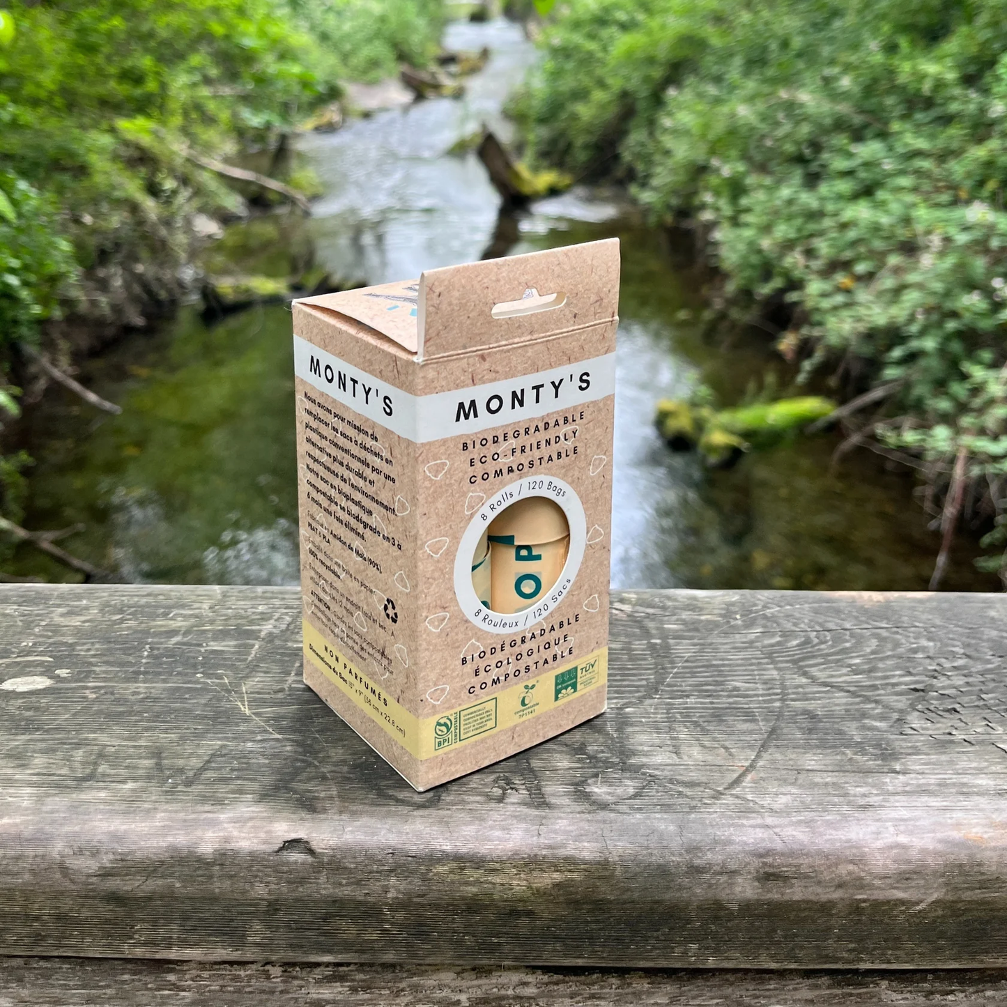 Compostable Cornstarch Poop Bags - 120 Bags (8 Roll Box)