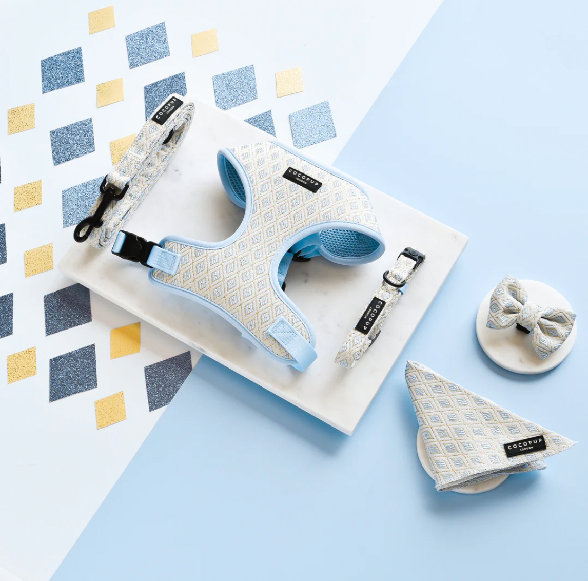 LUXE Embroidered Glitter Adjustable Harness - Pup Charming