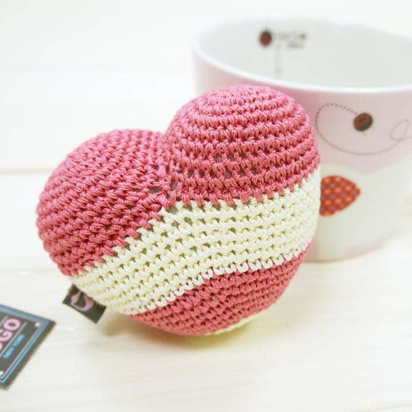 Crochet Toy - Stripy Heart
