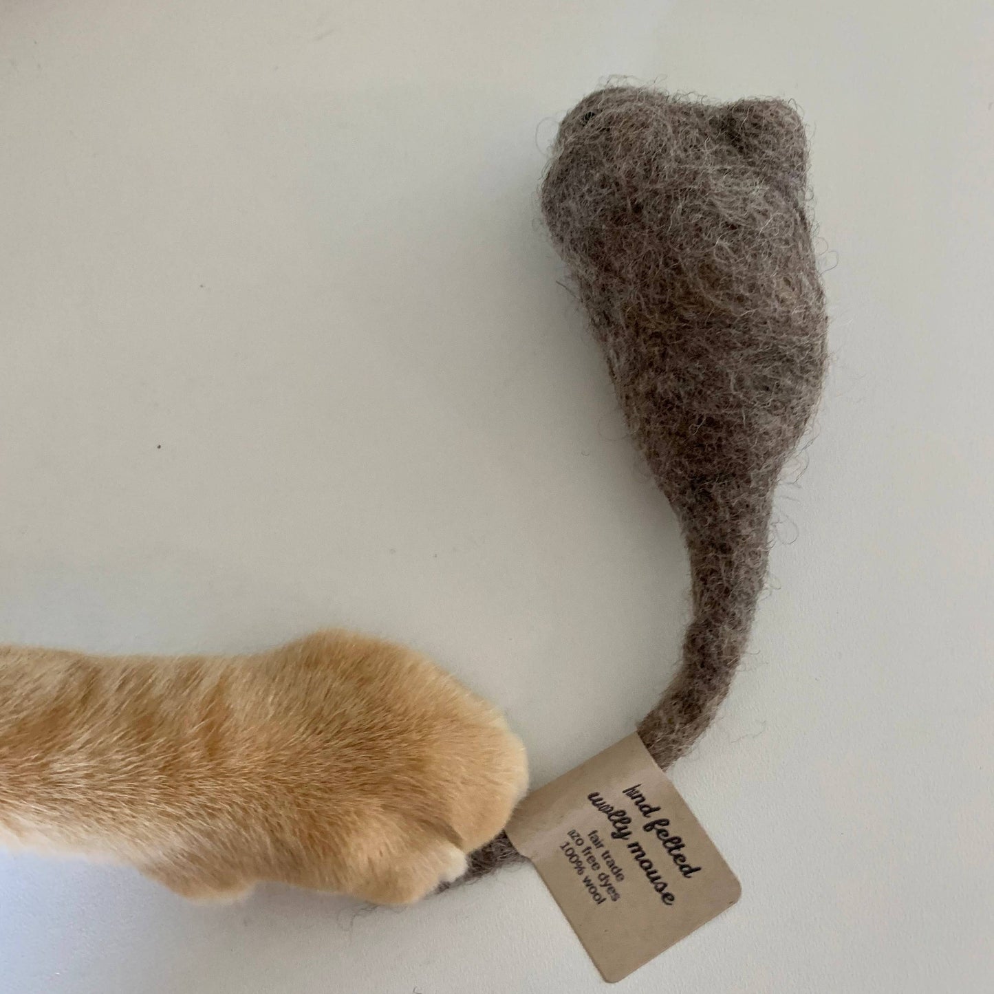 Hand felted woolly mouse