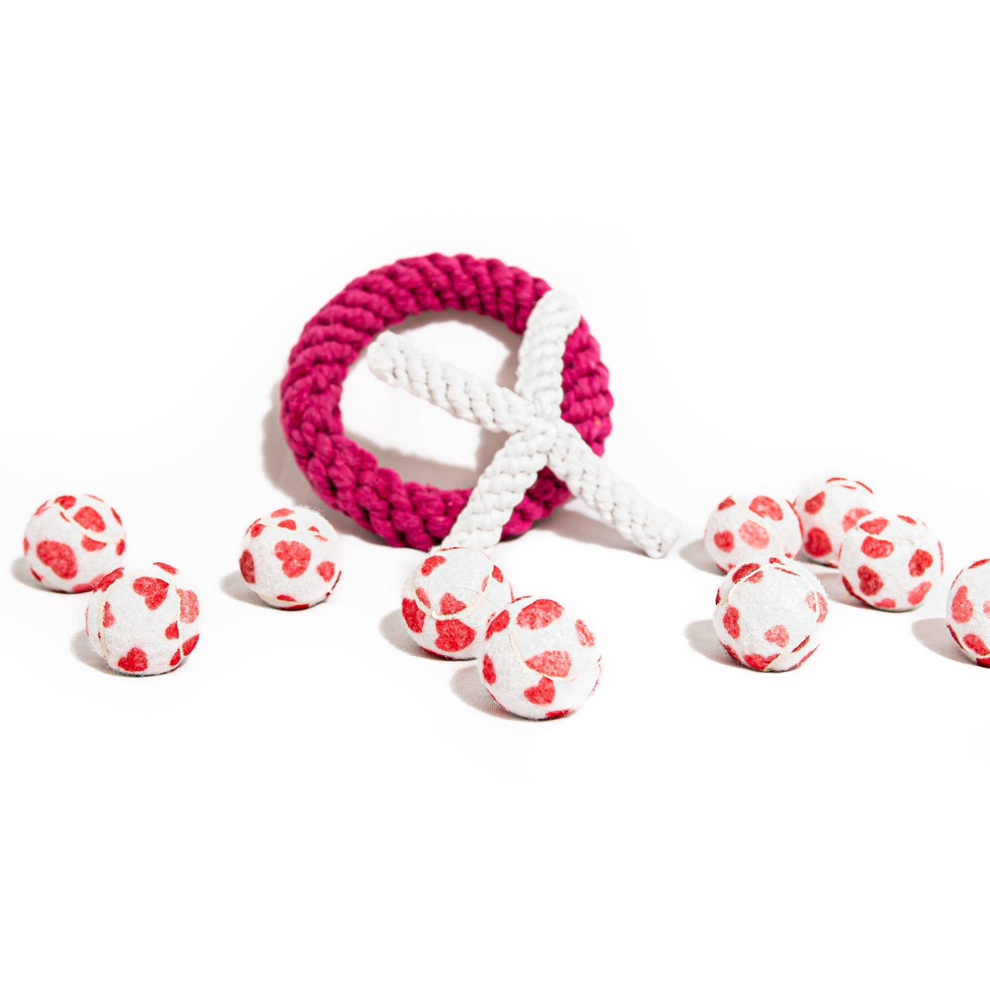 Valentine's Hearts Dog Tennis Balls: Regular