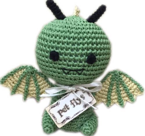 Knit Knacks-Magical Collection- Organic Cotton Small Dog Toy: Happy Rainbow