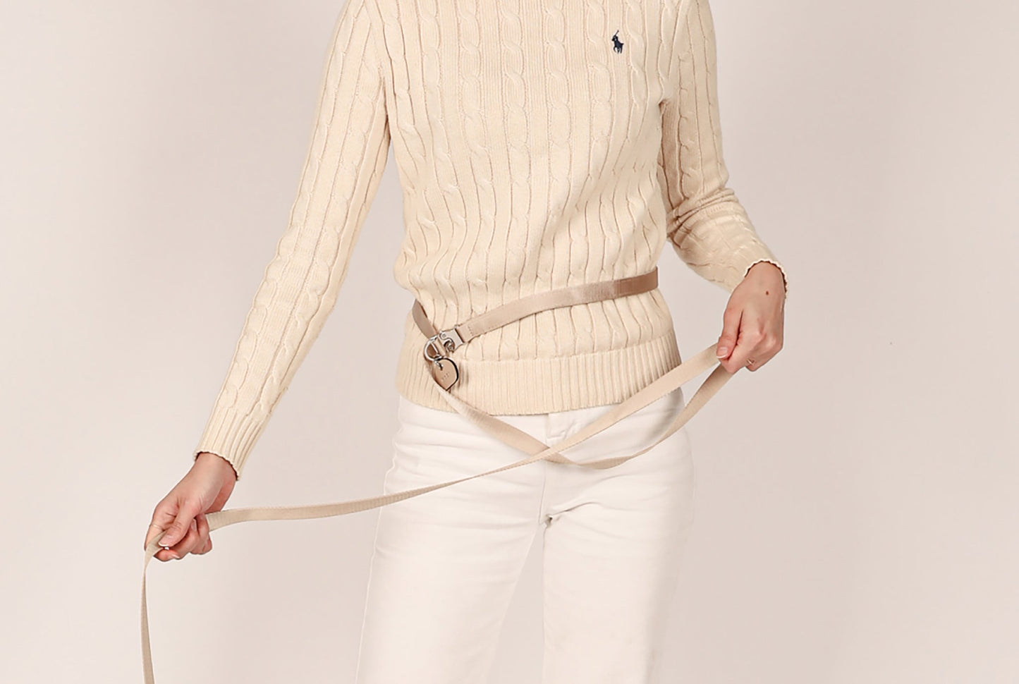Saddle Hands-free Leash : Beige