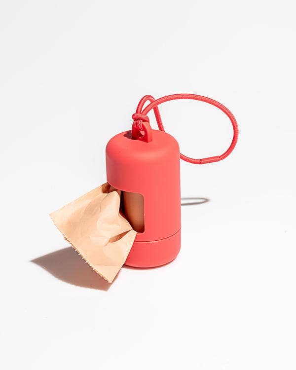 Red Poop Bag Carrier