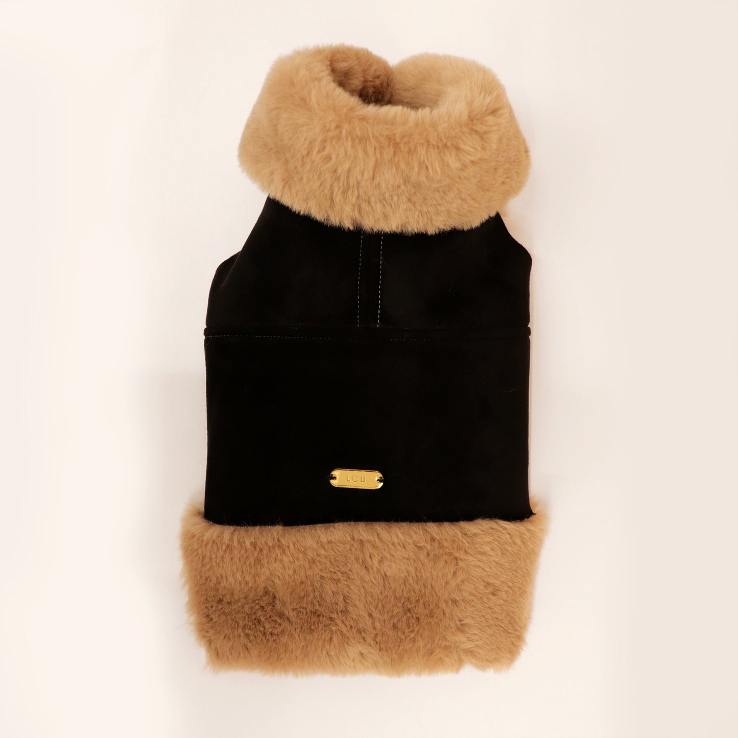Faux Lambskin Coat - Goldy Brown