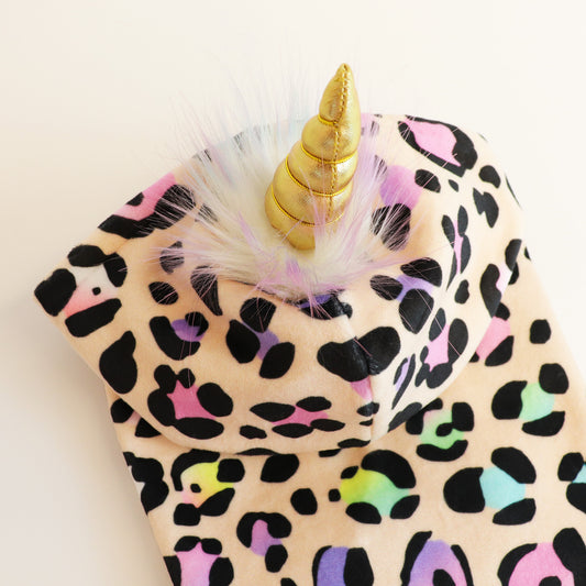 Unicorn Leopard Hoodie - Gold (made-to-order)