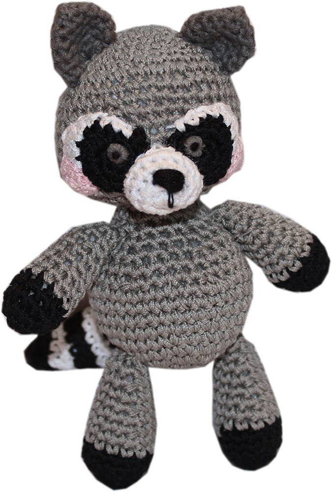 Knit Knacks Rowdy The Raccoon Organic Cotton Small Dog Toy
