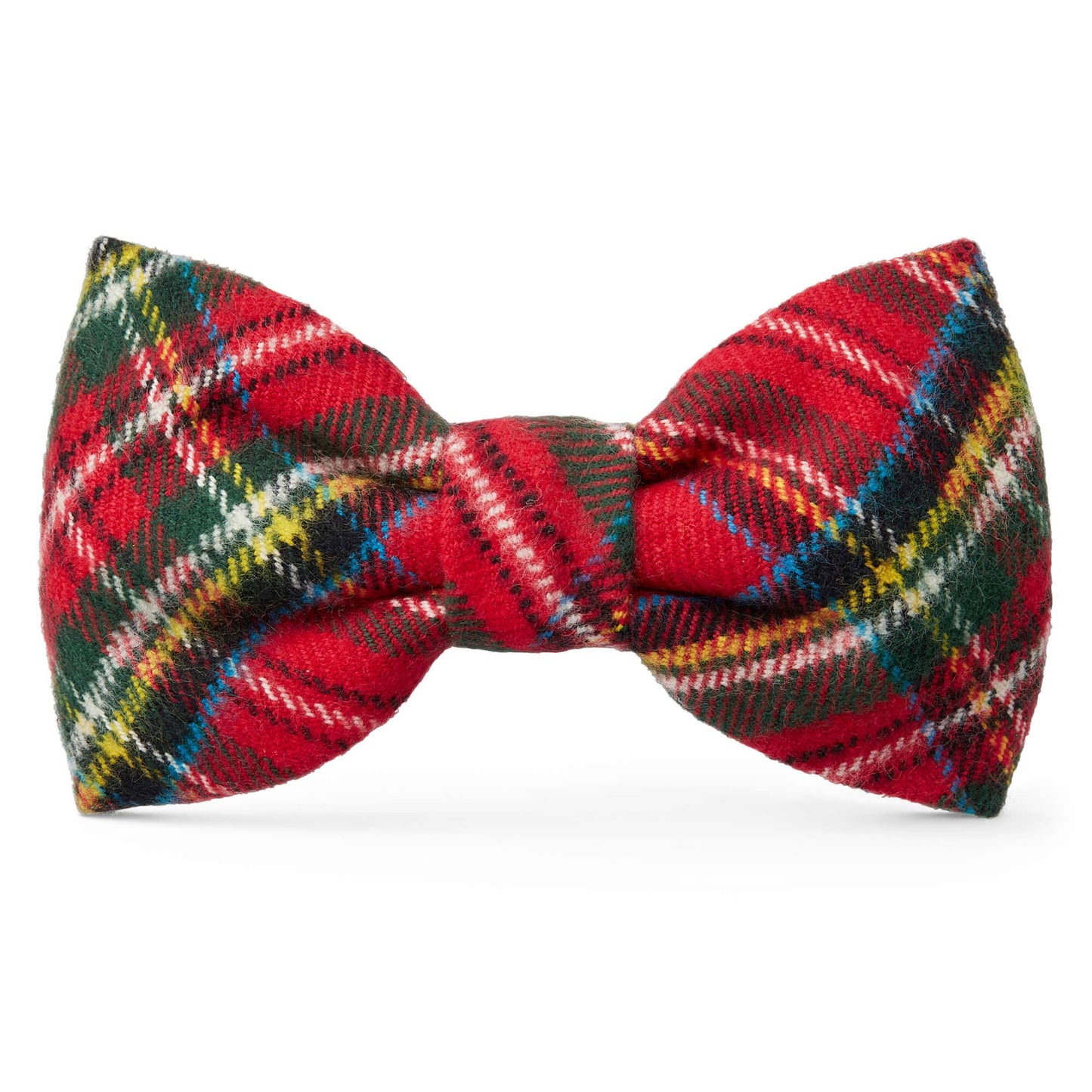 Tartan Plaid Flannel Holiday Dog Bow Tie: Large