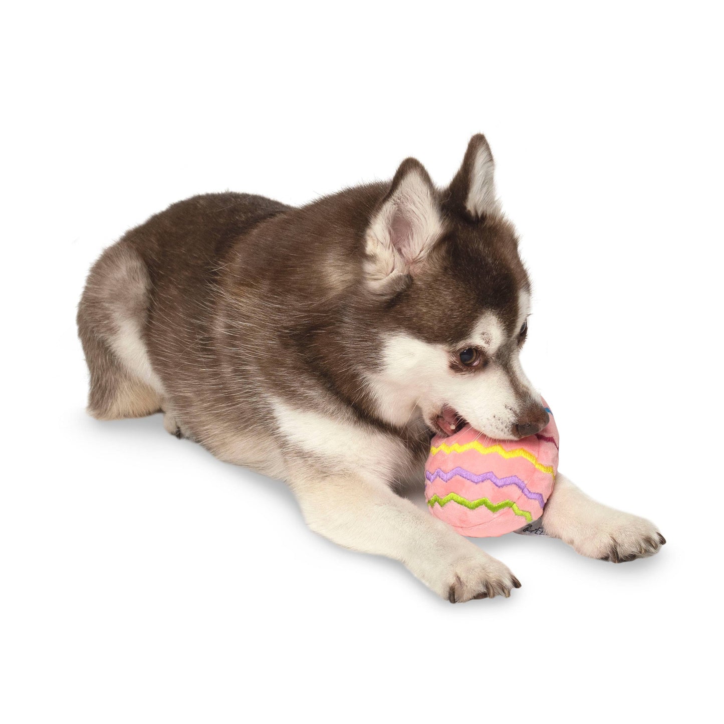 Easter Egg Plush Dog Toy - Pink