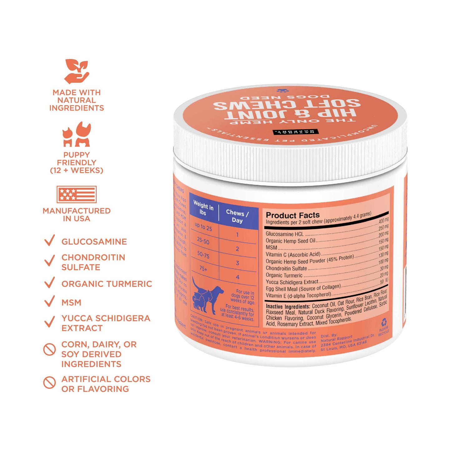 The Only Hip & Joint Soft Chews Dogs Need: 12 count pouch
