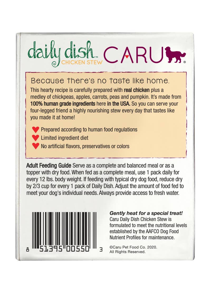 Caru Daily Dish Chicken Stew for Dogs