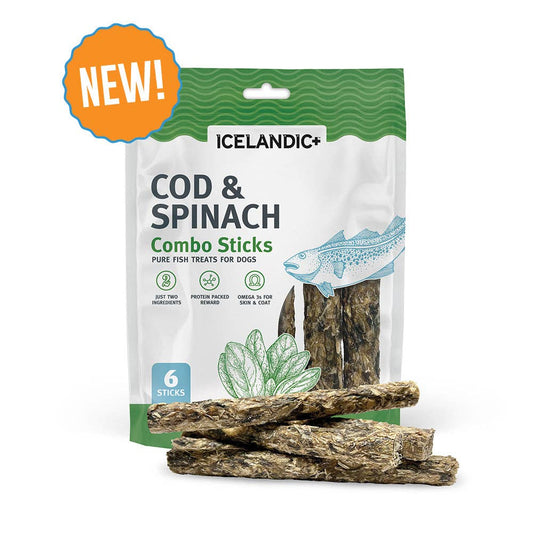 Cod & Spinach Combo Sticks For Dogs