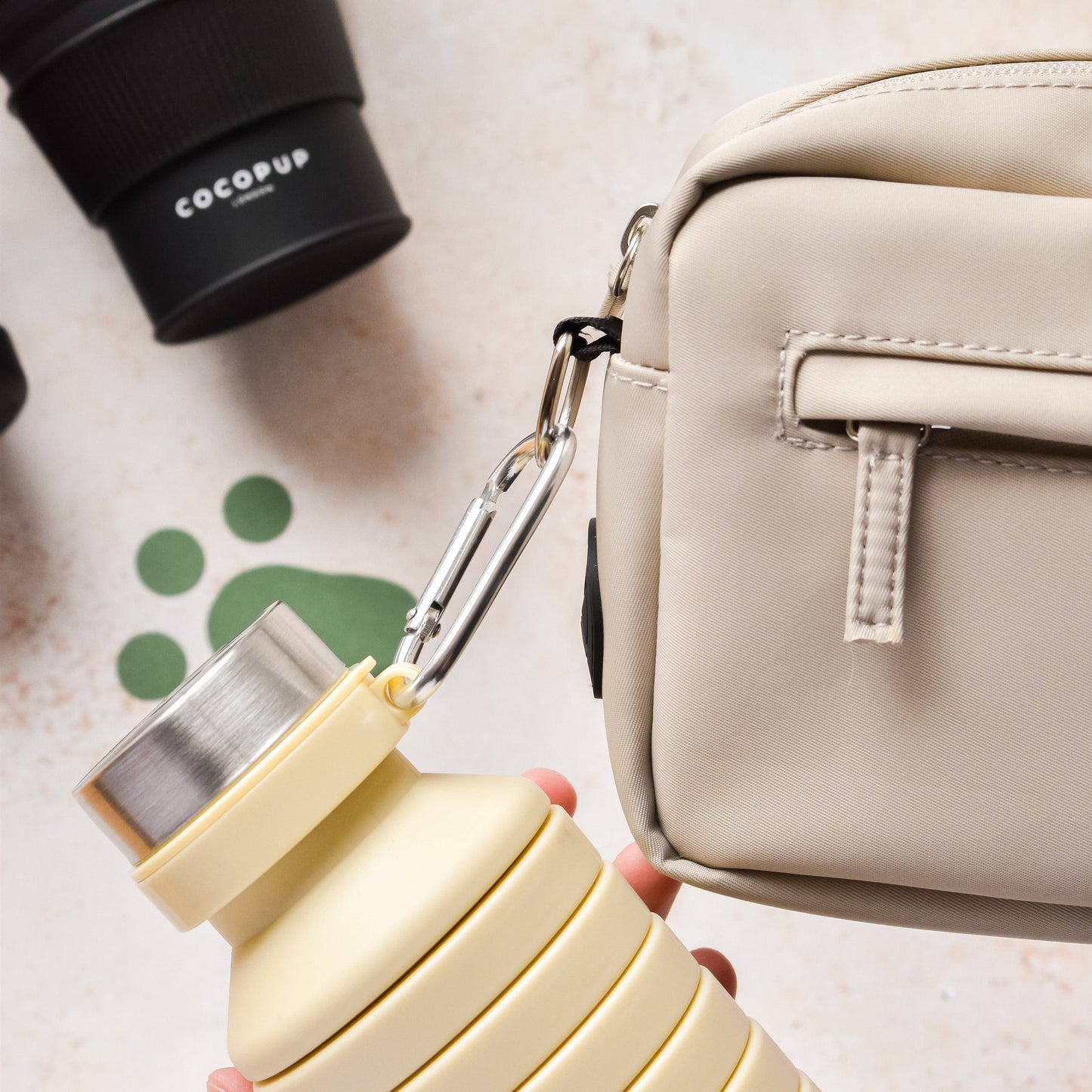 Collapsible Water Bottle - Nude