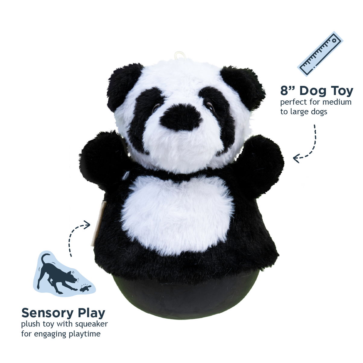 Panda Roly Poly Dog Toy