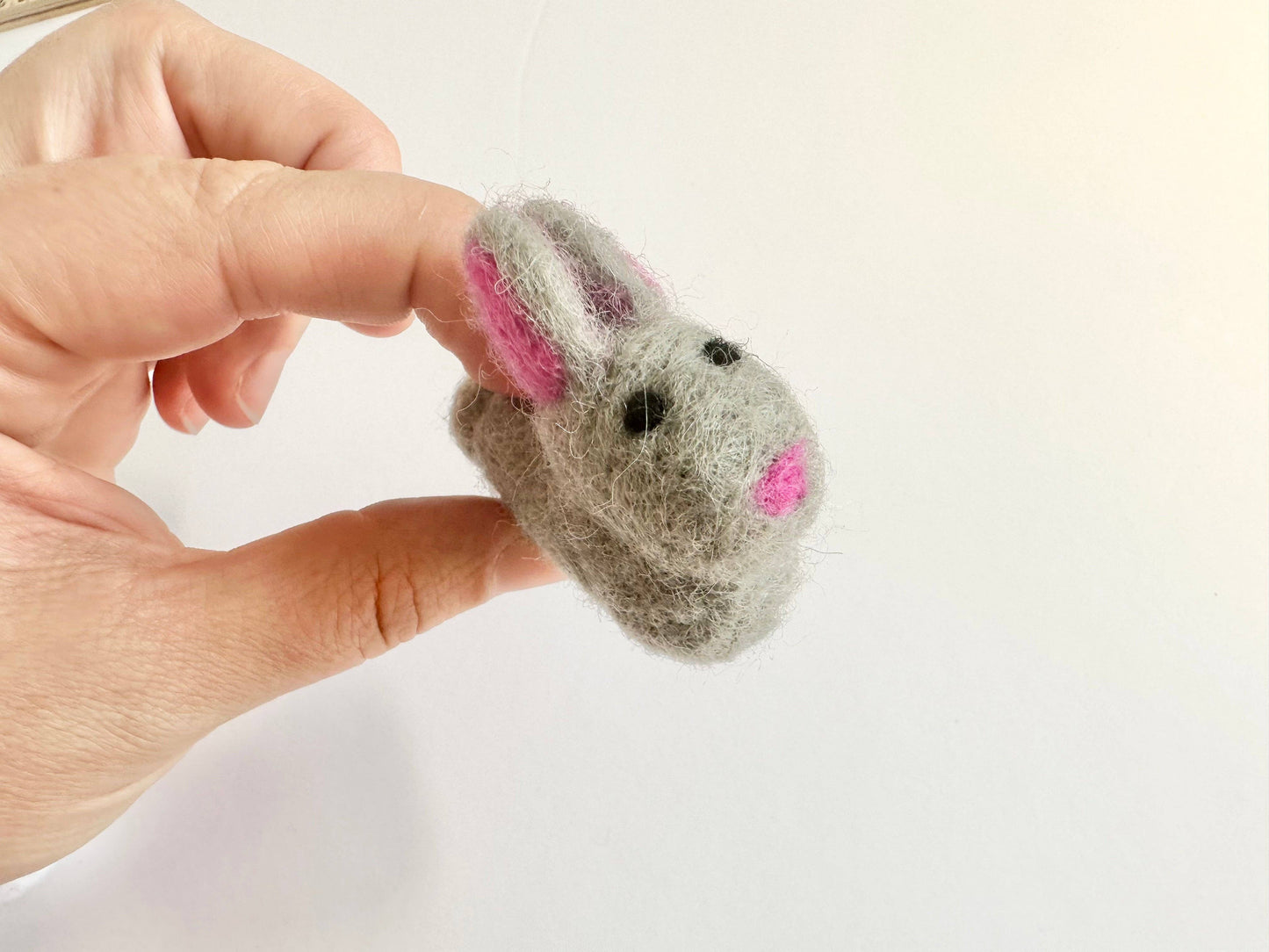 Solid Wool Felted Bunny Toy