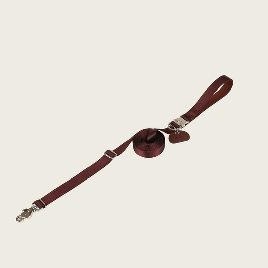 Saddle Hands-free Leash : Burgundy