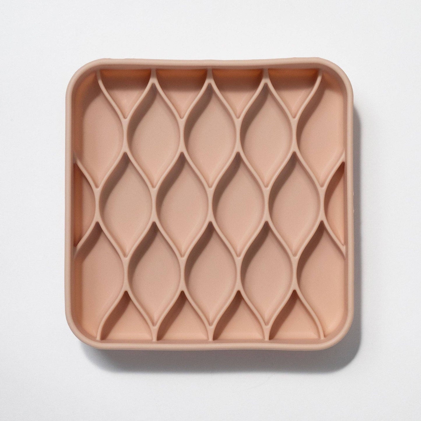 Dogged - argyle slow feeder bowl - rose water