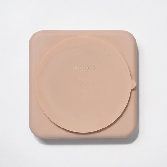 Dogged - argyle slow feeder bowl - rose water