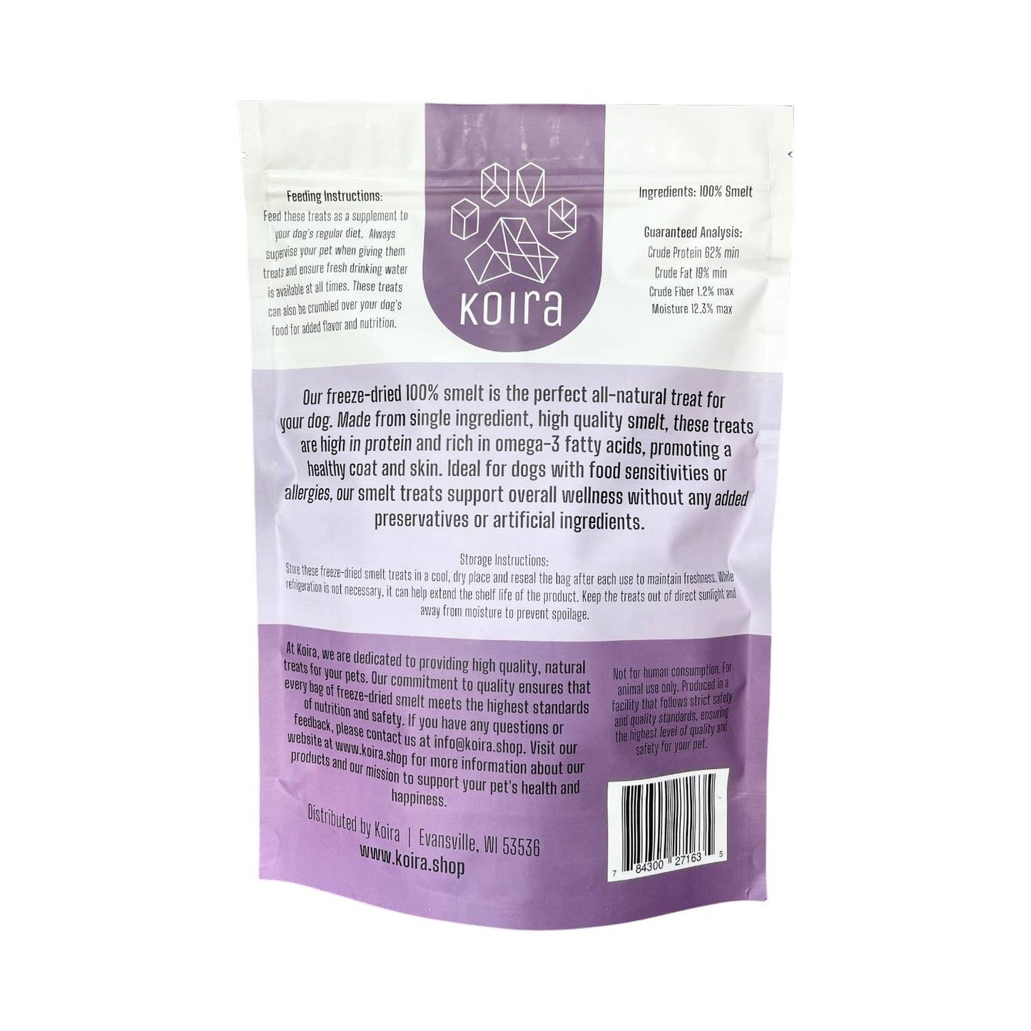 Freeze-dried Smelt Dog Treats - small 0.62oz