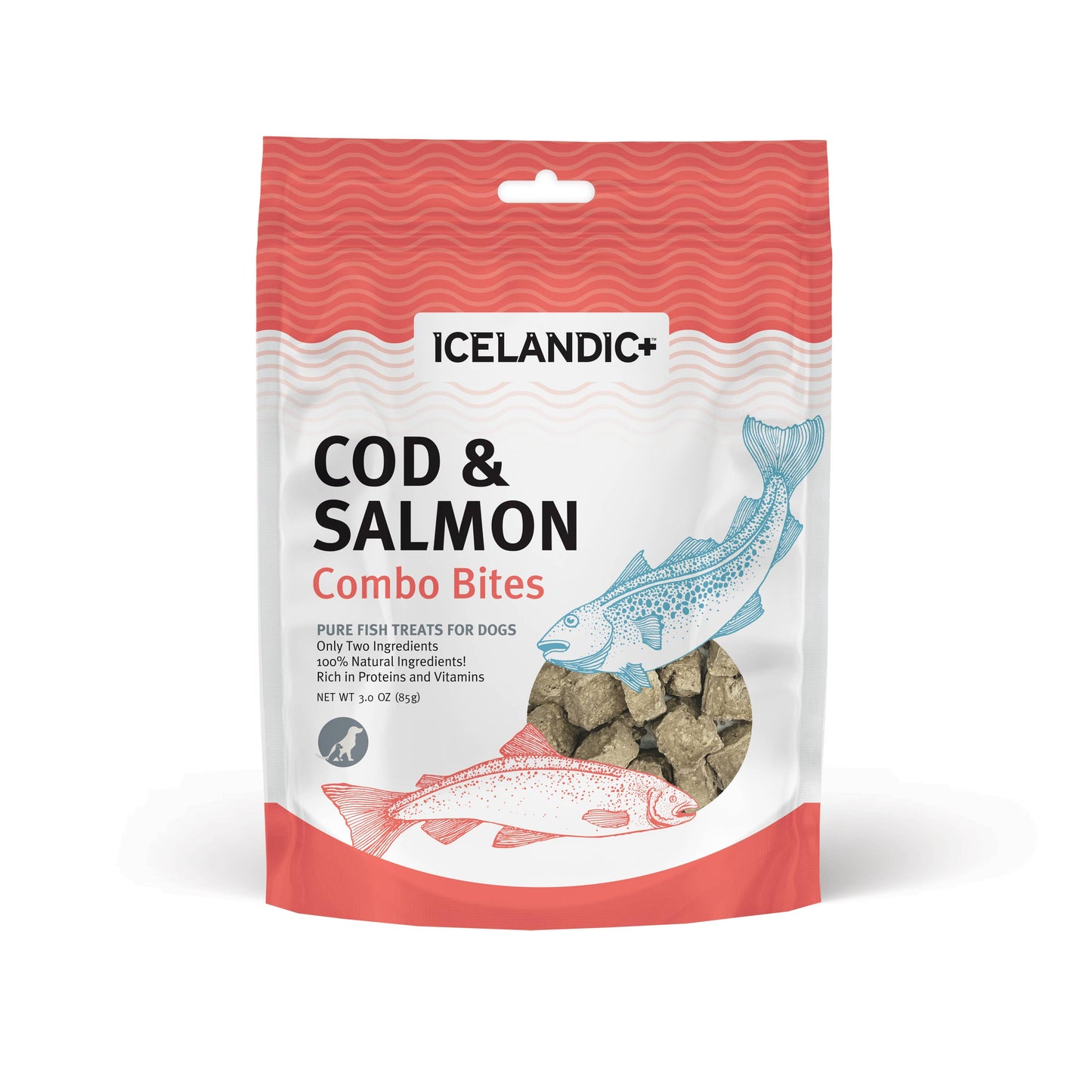 Icelandic+ Cod & Salmon Combo Bites Fish Dog Treat 3.0-oz: Default Title