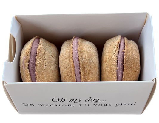 3-ct Strawberry Macaron Dog Treats - Valentines Day Gift