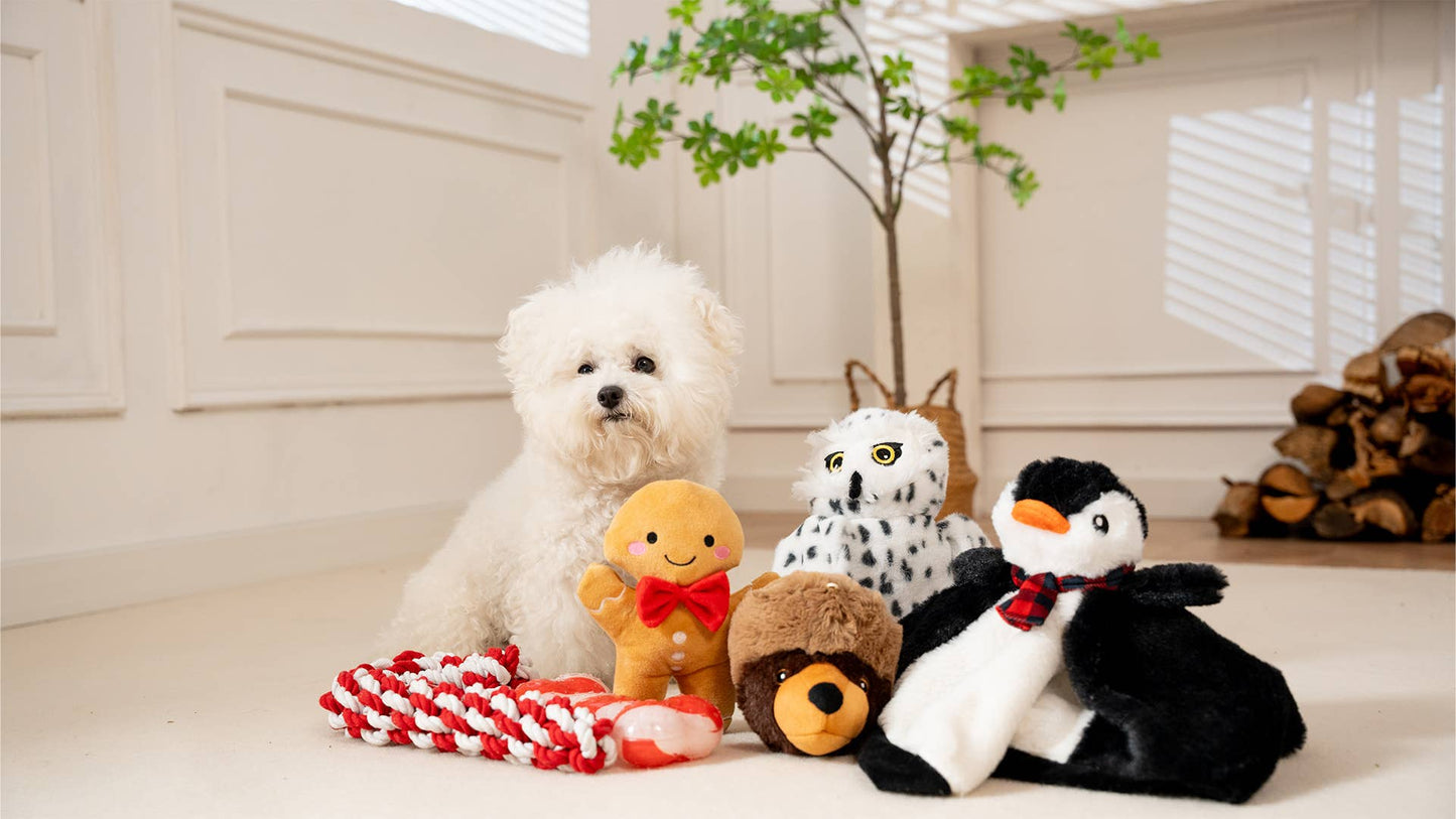 Tall Tails Animated Snow Owl Dog Toy