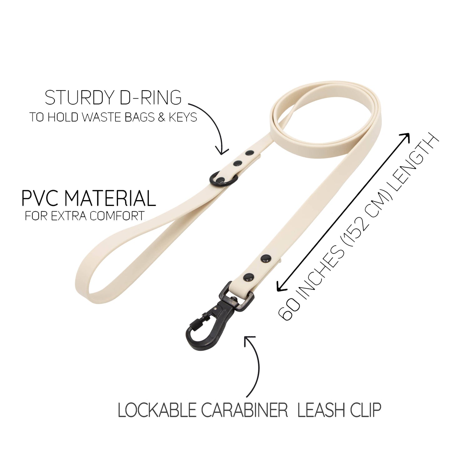 Waterproof Dog Leash - Beige