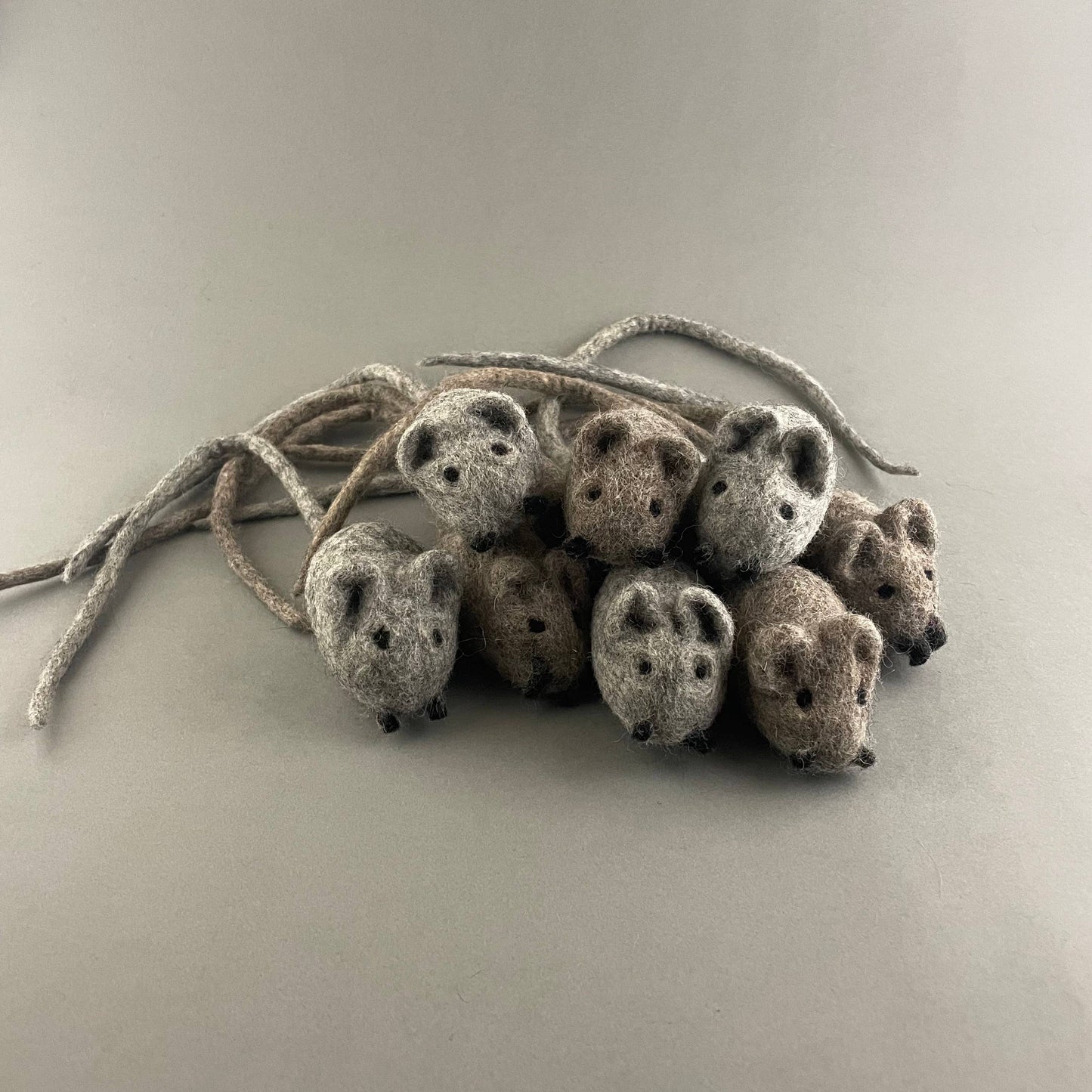 Handmade cat mouse, soft felted kitten toy, choose color