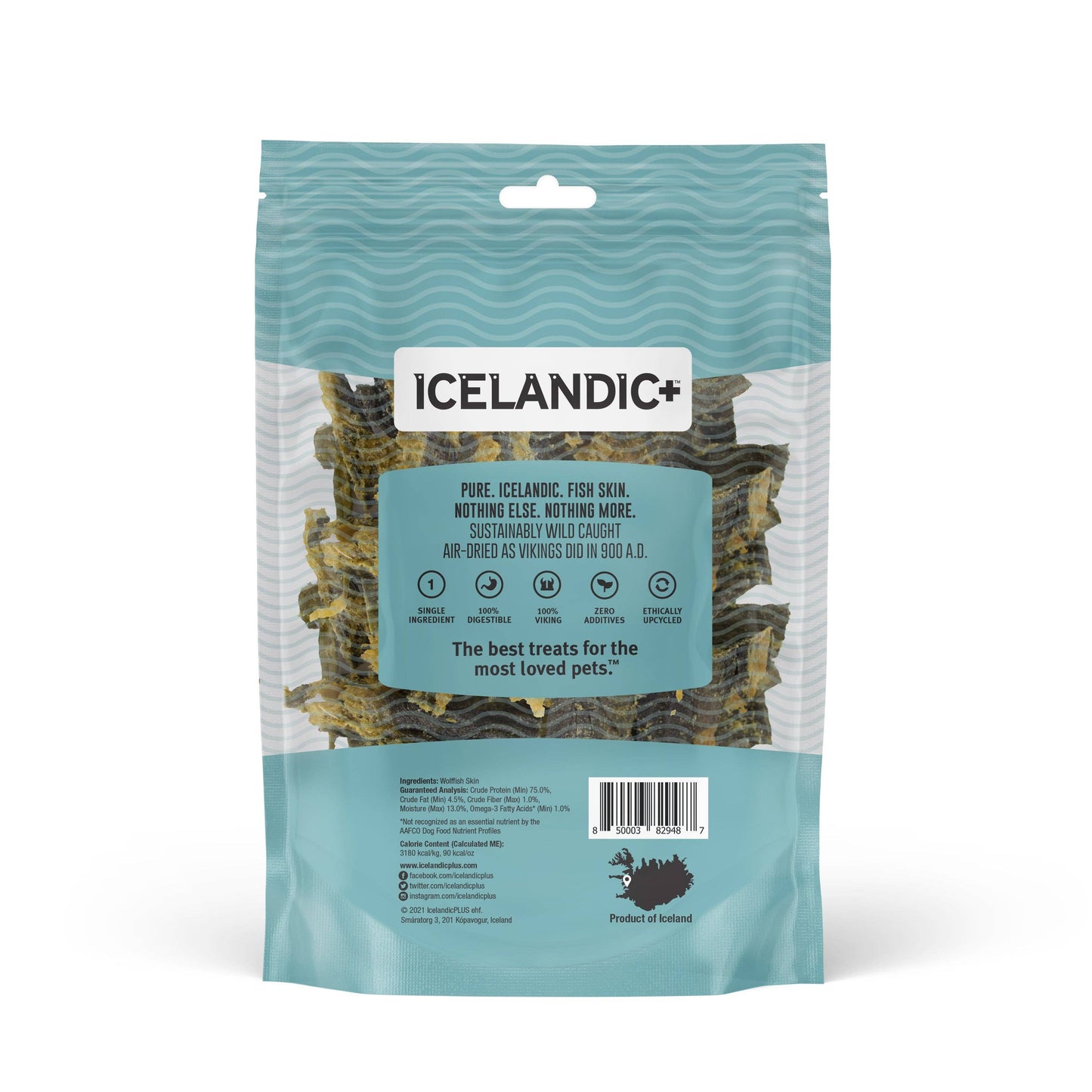 Icelandic+ Wolffish Stick & Pieces Fish Skin Chew Dog Treat