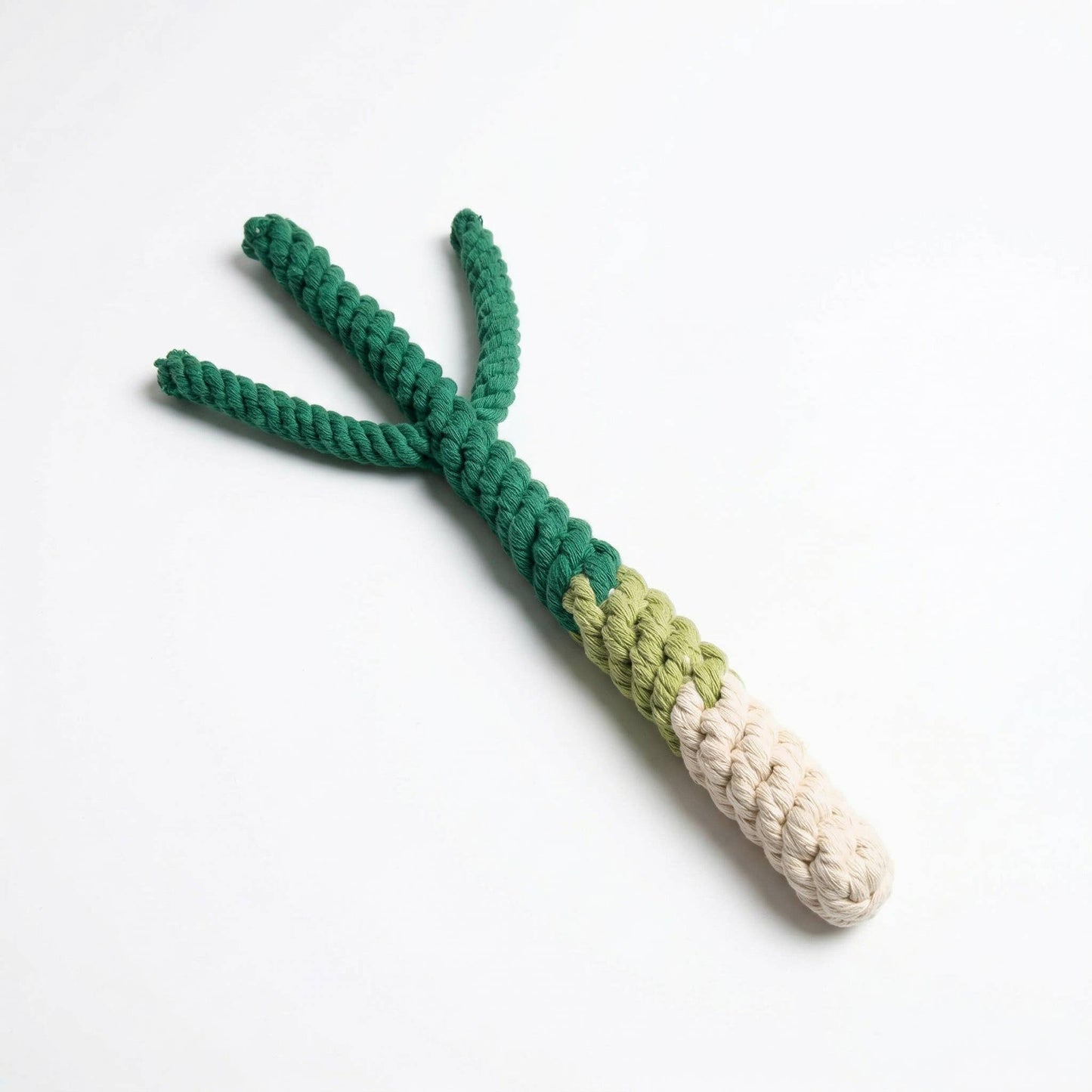 Monli Handmade Green Onion Rope Tug Toy | Toys for Small Pet
